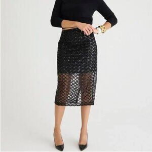 J.Crew Collection Lattice Sequin Pencil Skirt Women’s Size 8 NWOT